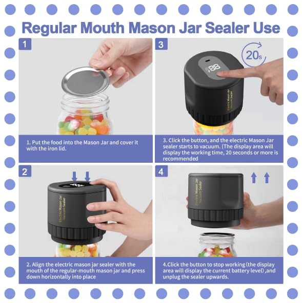 Electric Mason Jar Vacuum Sealing Kit