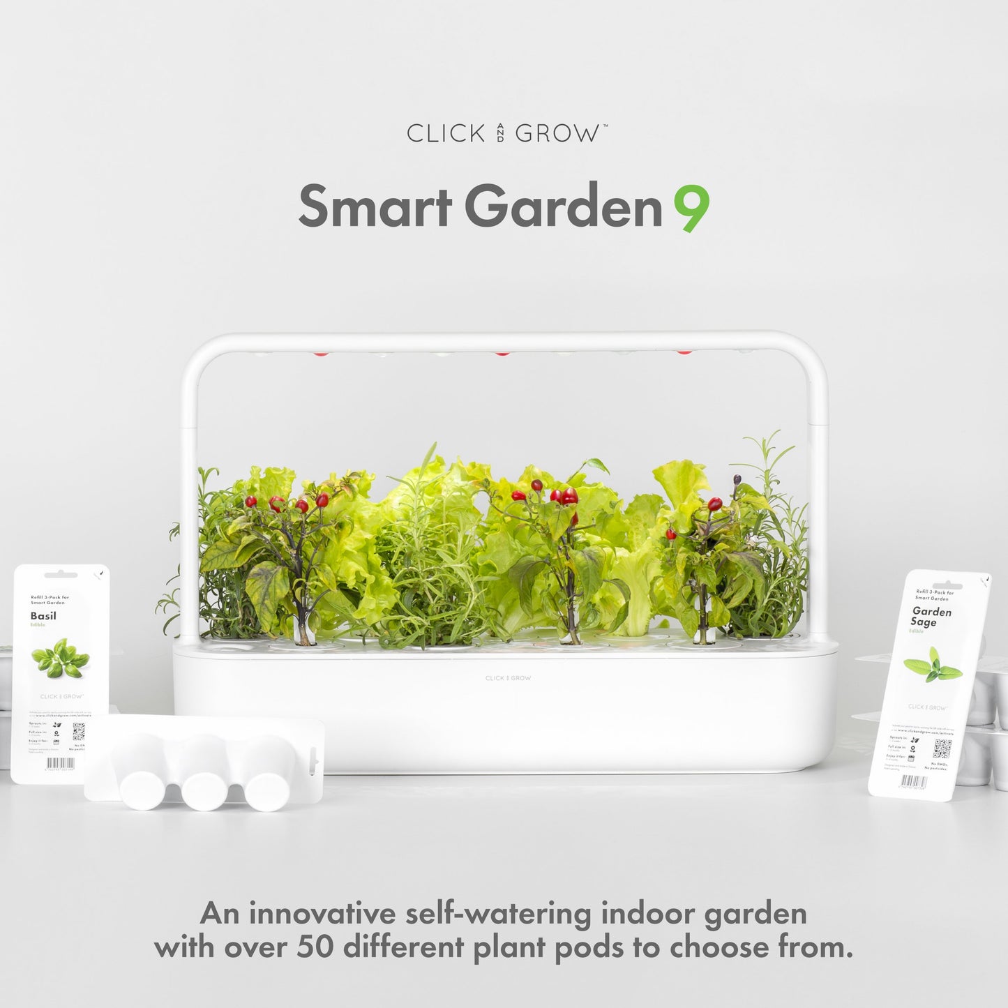 Click & Grow Indoor Herb Garden Kit with Grow Light